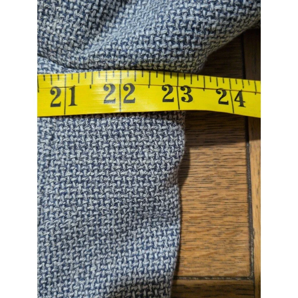 TAILORBYRD Men's  White/Blue Linen Blend Preppy Sport Coat | 44 L  NWOT